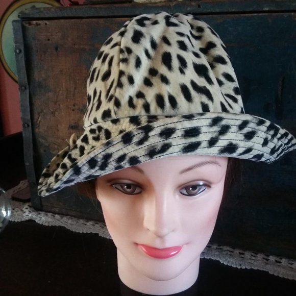 Vintage Leopard Hat Lawrence of London Original - Picture 1 of 8